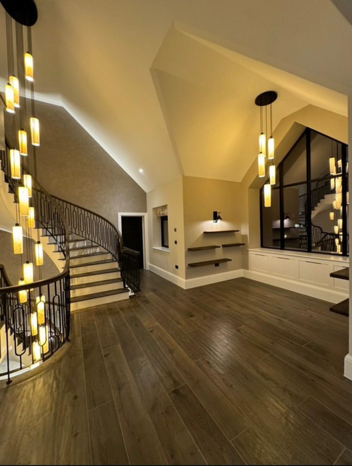 4 Rosefield — entrance reception with pendant lights