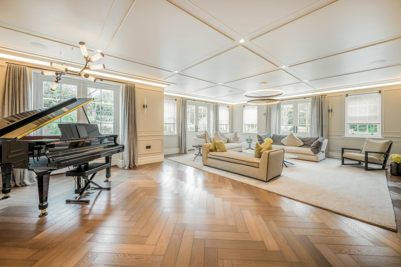 Melsetter — drawing room with grand piano